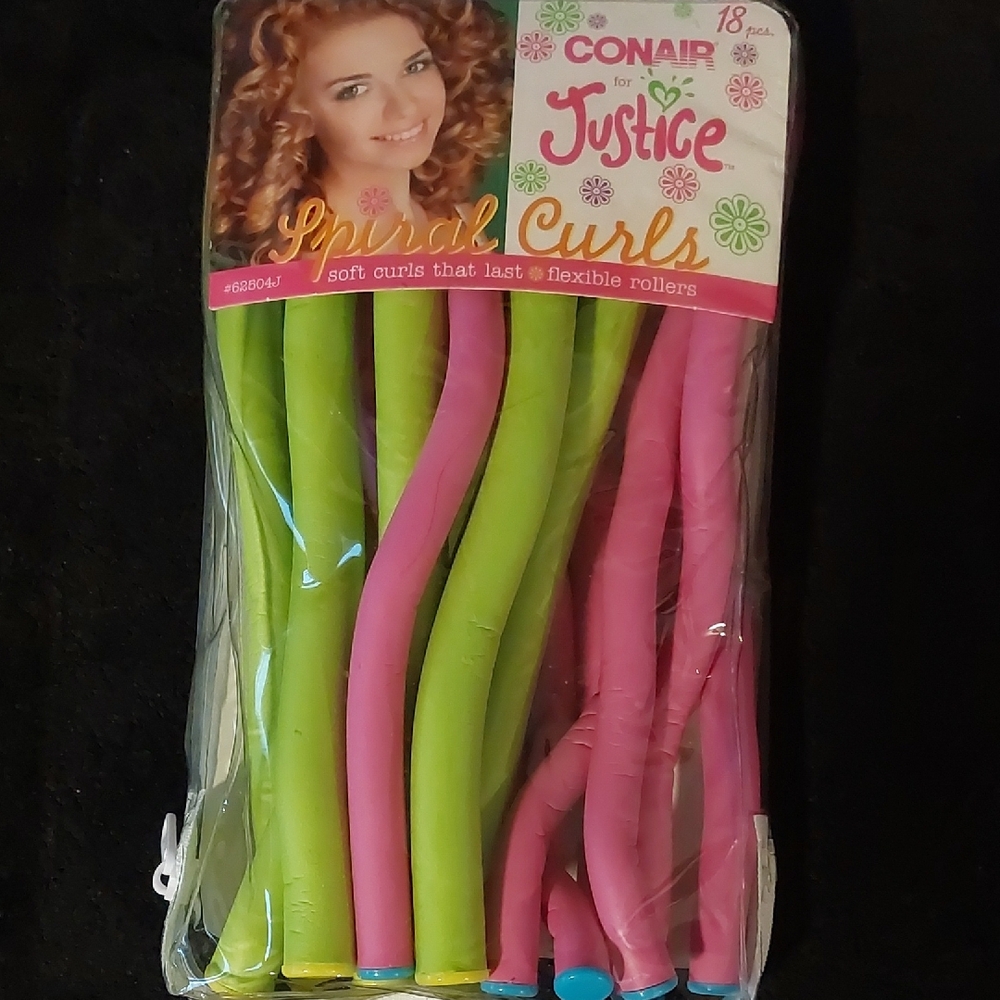 Conair Spiral Curlers - Pink and Green